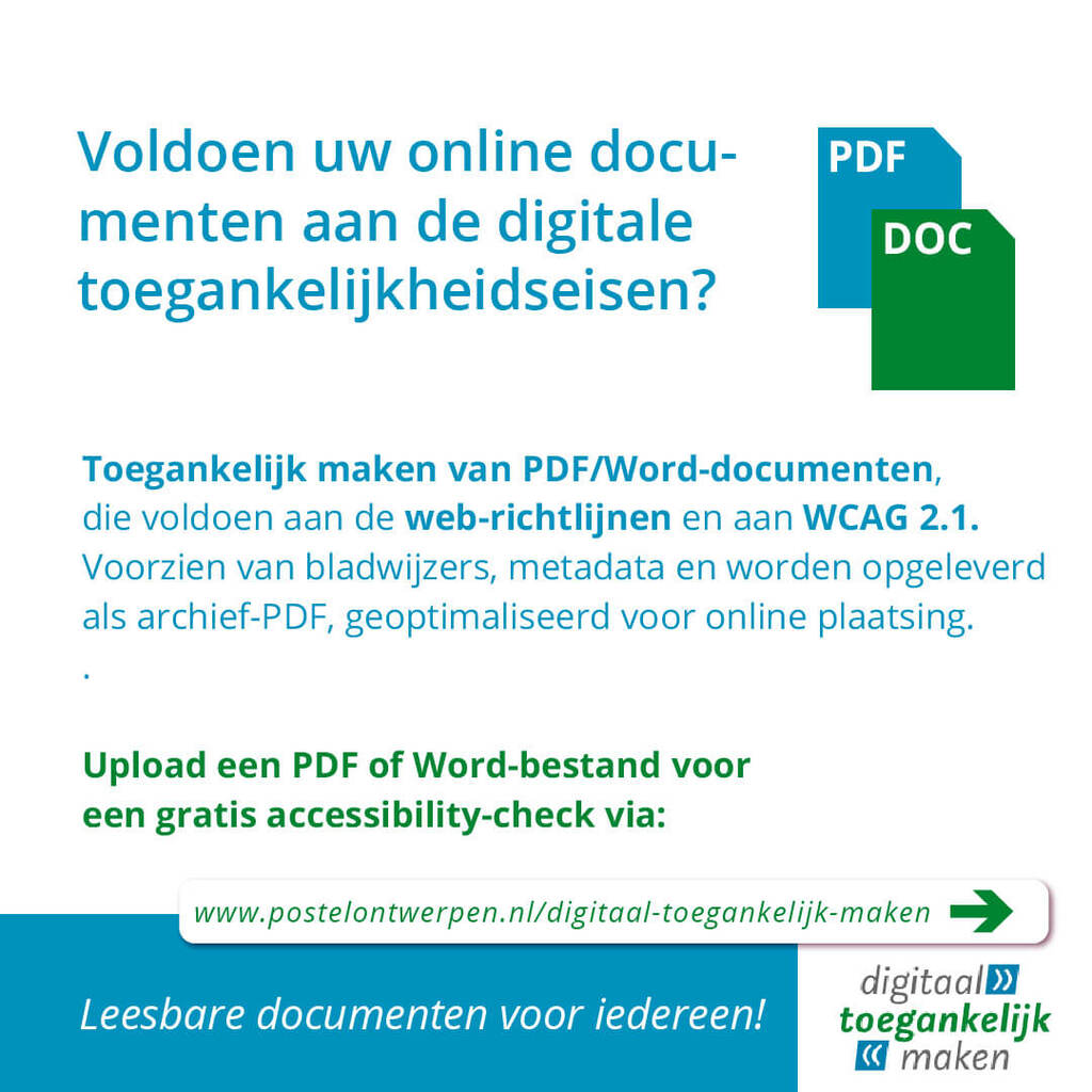 Digitaal Toegankelijk Maken van PDF en Word documenten